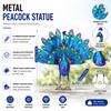 Metal Peacock Statue, Art Sculpture for Outdoor Garden, Courtyard & Home Decor