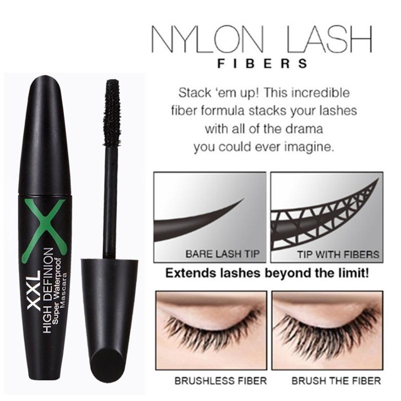 4D Silk Fiber Mascara Eyelashes Lengthening Mascara Waterproof Long Lasting Lash Black Eyelashes Extension Make Up