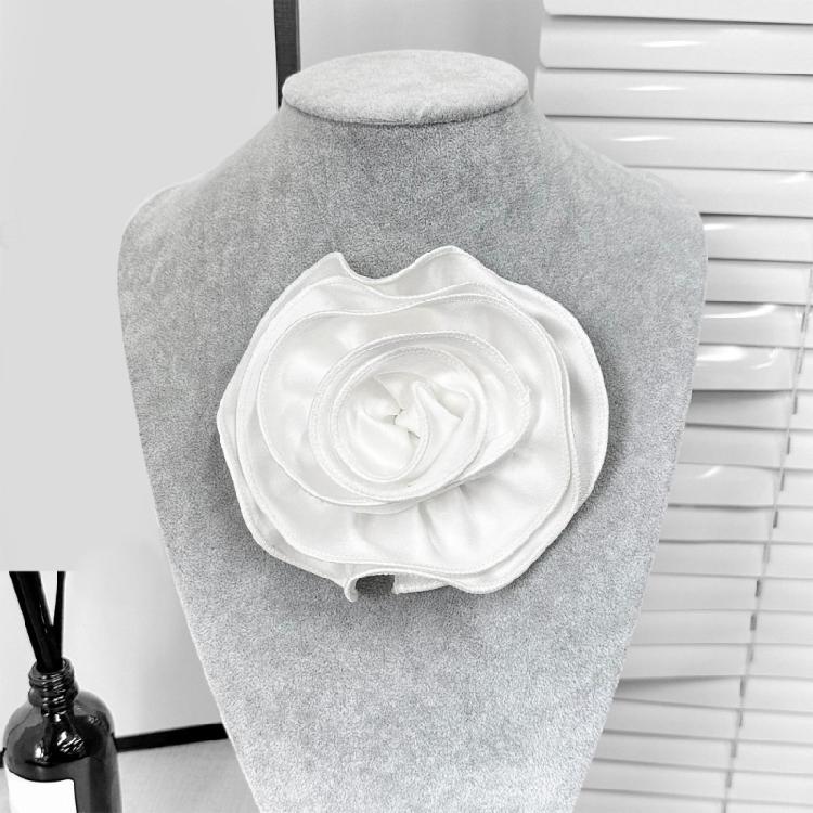15cm 3D Silk Flower Appliques Flower Brooch Sewing Patches for Formal Dresses