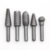 Rotary File DIY Grinding Tool Accessories Set Electric Grinding Head Tools5pc Silver Woodworking Wolf Tooth Stick
