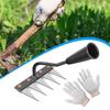 Garden Hoe Weeding Rake Manual Weeder Tool Handheld Hand Heavy Duty Weeds Puller Remover
