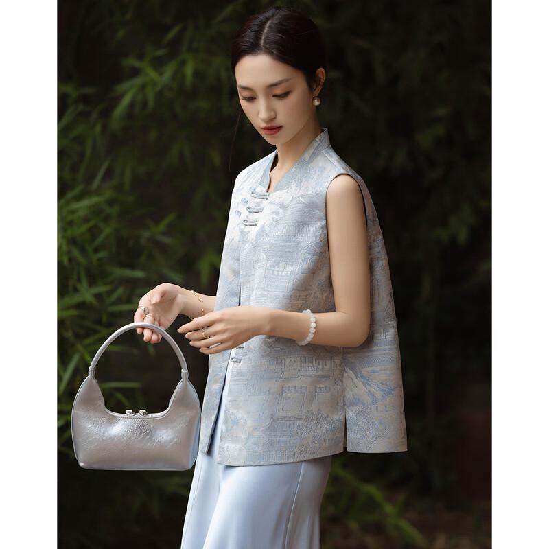 Women's Chinese Style Jacquard Sleeveless Vest