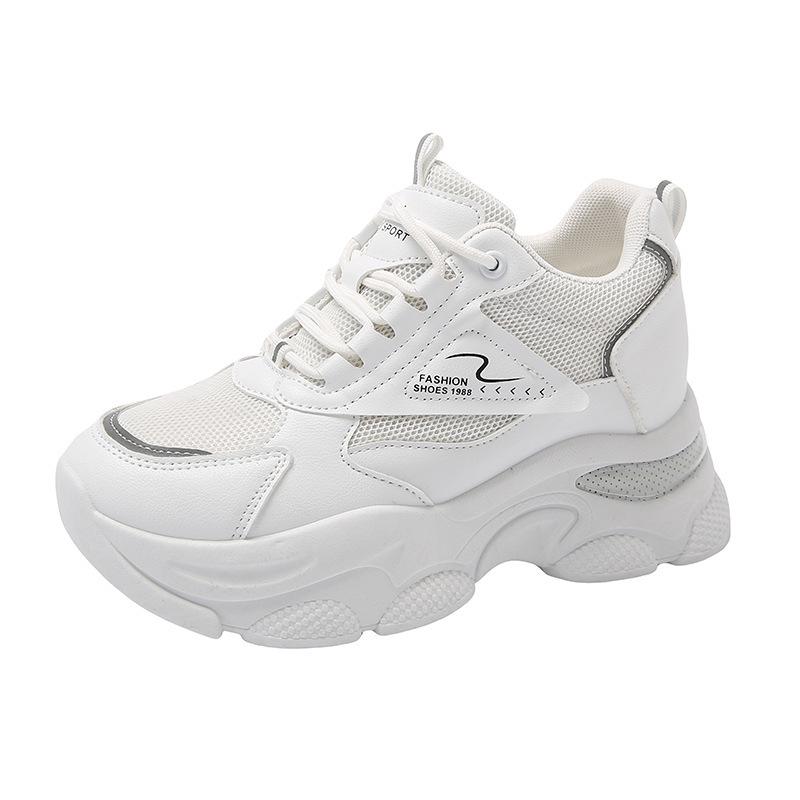 Inner Height Increase Dad Shoes Women 2025 Summer New Popular Small Versatile Leisure Sports Mesh White Shoes Women