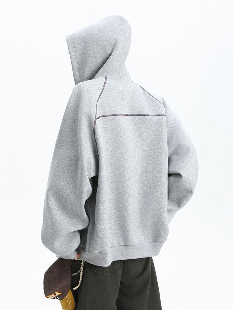 Unisex High Street Casual Zipper Hoodie - Trendy American Brand for Men & Women