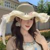 Summer Straw Hat With Large Brim For Beach And Sun Protection