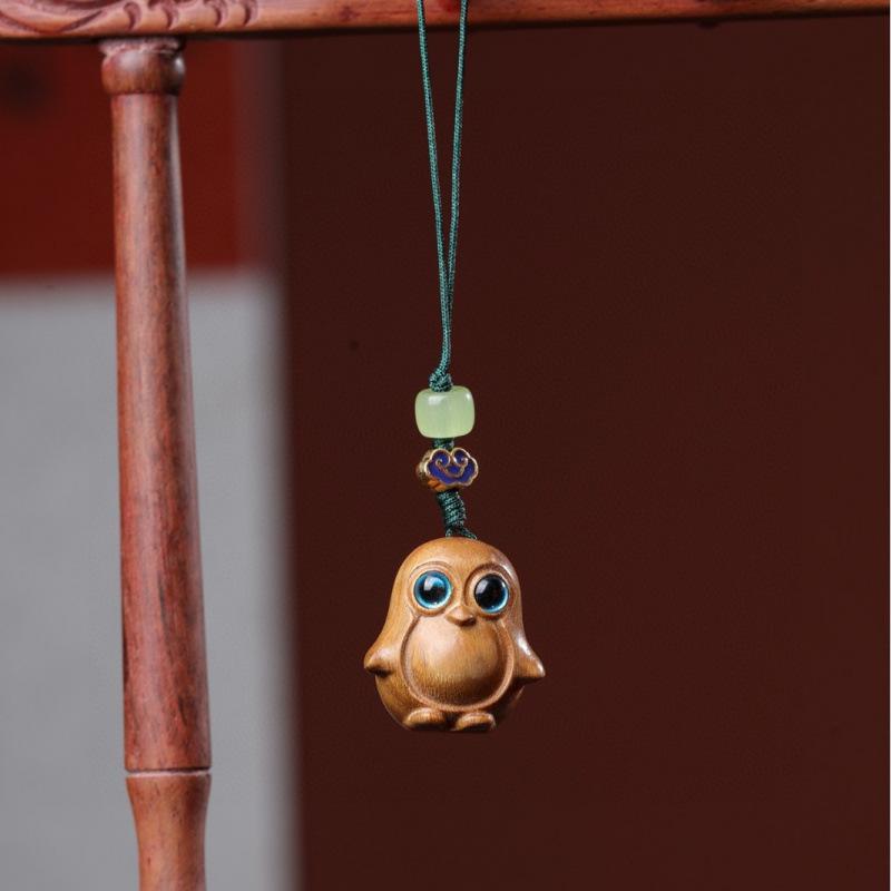 Twelve Zodiac Animal Charms Green Sandalwood Set: Rat, Ox, Tiger, Rabbit, Dragon, Snake, Horse, Sheep, Monkey, Rooster, Dog, Pig.