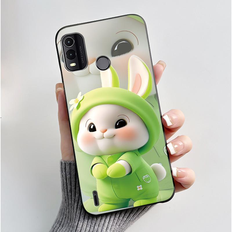 Dreamy Black Case For Nokia G11 Plus Elegant Butterfly Wildflower Pattern Shell With Jelly Color Shockproof Bumper Soft Cover