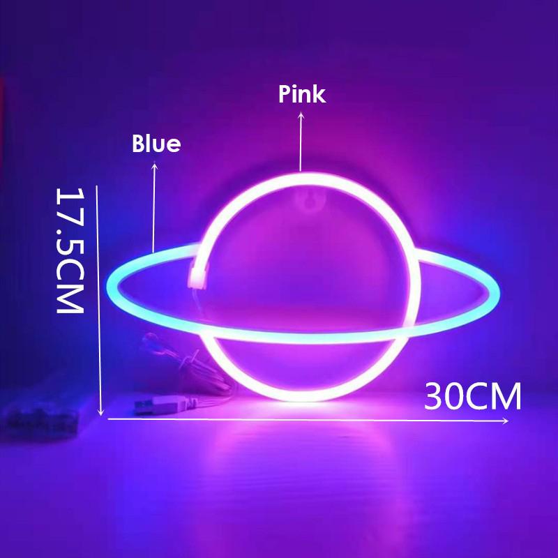 LED Wall Lights Art Lamp Planet Neon Sign Lantern Decorative Wall Lamp