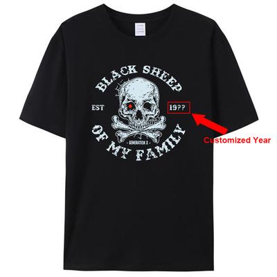 Gen X Est 19?? Customized Birth Year Black Sheep Of My Family Personalized Women Men's Cotton T-Shirt Generation X Tee Tops Gift