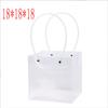PVC Transparent Square Handbag Qixi Flowers Gift Bag With Hand Gift