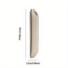 1pc Faux Leather Pen Case with Zipper Portable Elastic Sleeve for Notebooks, Irregular Shape, Daily Office Supplies