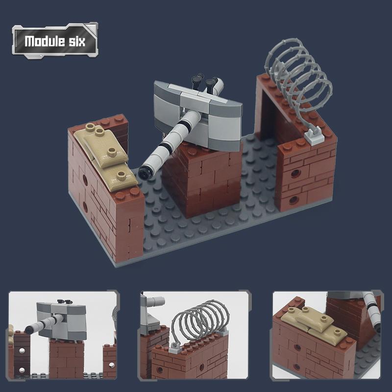 MOC Mattoncini Militari da Trincea Mattoncini Base Militare Set Giocattolo Compatibile Mattoncini Armi Militari Giocattoli per Ragazzi Regali di Compleanno