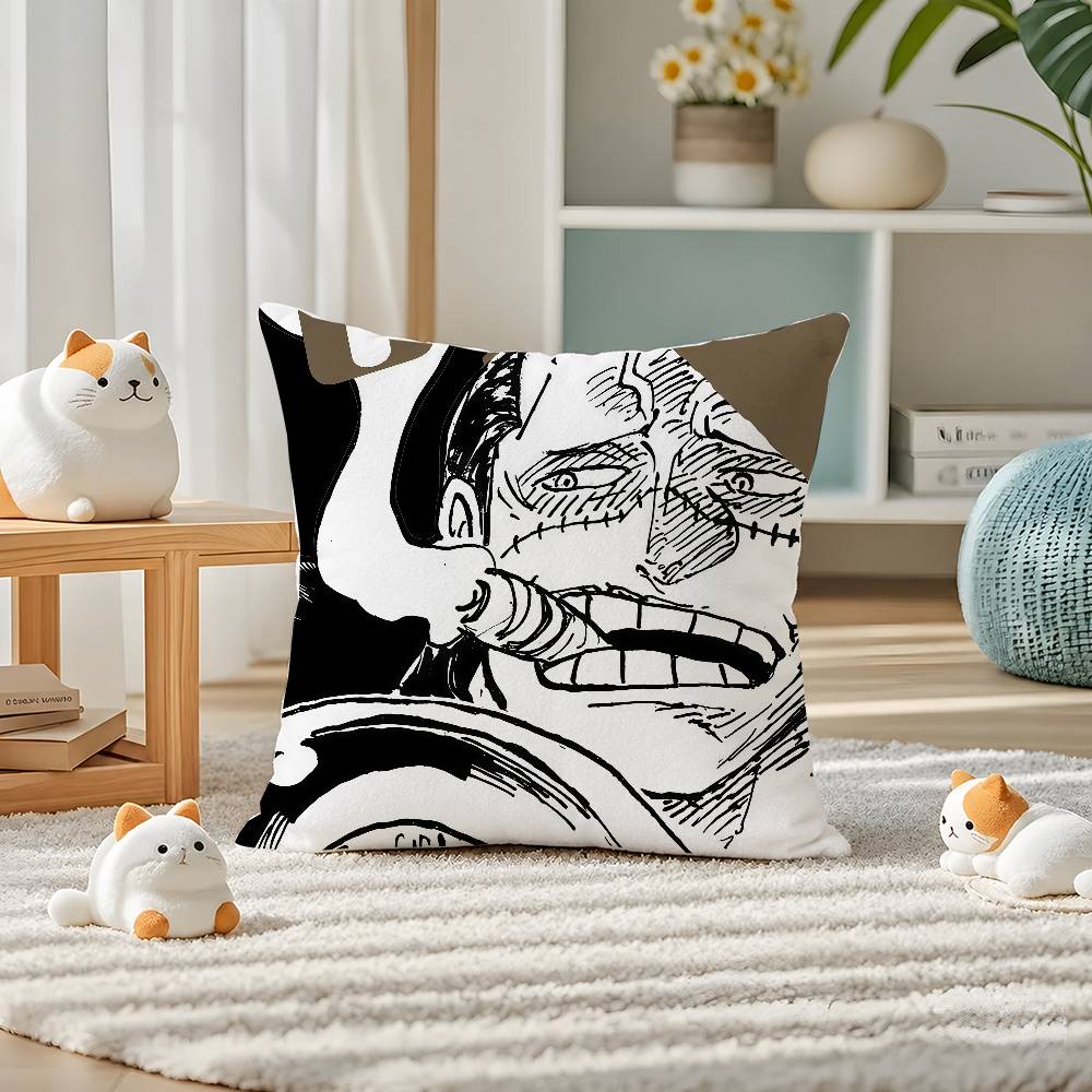 One Piece Charlotte Katakuri Anime Plush Pillow Cover Soft Short Plush Cushion Cover For Sofa Bedroom Home Decor Gift Decoration