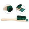 Plastic Garden Tool Brush Wooden Handle Lawn Mower Cleaning Brush Clean Scraper Brush  Gardening