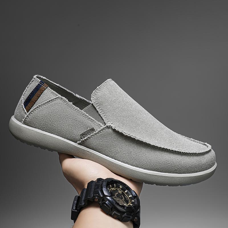 

Холщовые туфли большого размера Мужские слипоны Лоферы Повседневные Дышащие Независимая станция Трансграничная обувь Взрослые Низкий каблук Резина 46