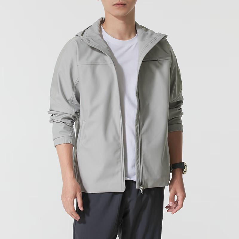 

Adidas Men s Metallic Grey Hooded Sports Jacket KG5179 XL