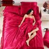 Wed Of Set Bed Fourpiece Set Pillowcase Couvre Lit Luxury Wrinkle Home Ptian Cotton Satin