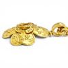 Very Good CHANEL Necklace COCO Mark Heart Motif Four-Leaf Clover Chain Gold 96A Used