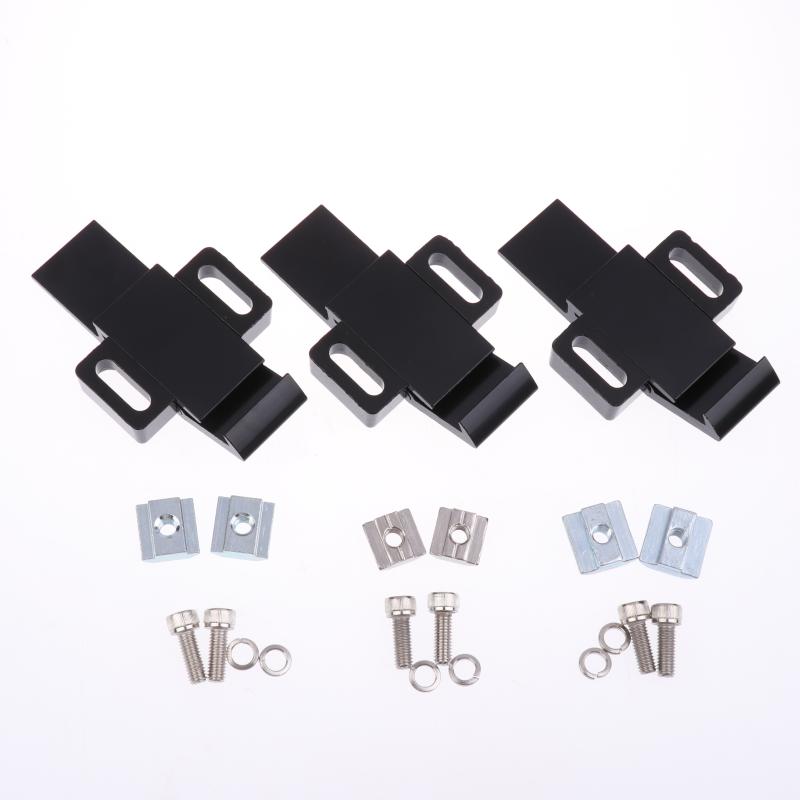 Piese de Fixare Cadru Lacăt cu Zăvor Aluminiu Aliaj Negru Potrivit Pentru Profil Aluminiu Standard European 3030 4040 4545