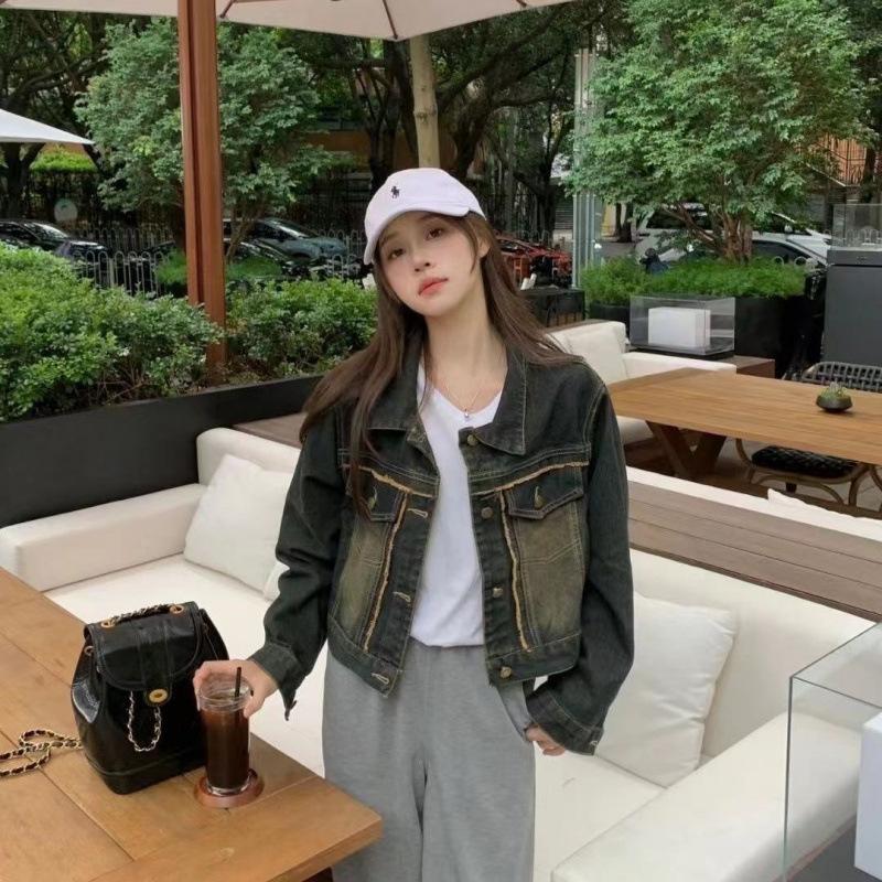 Lamb Wool Denim Jacket for Women In Autumn and Winter Updated Comfortable Fit Velvet Cotton Clothes Small Thickened Cotton Jacket