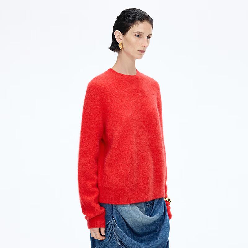 JNBY Women's Mohair Alpaca Blend Round Neck Sweater