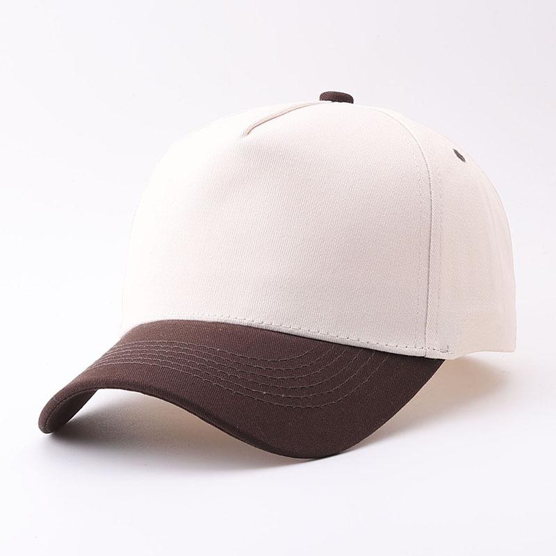 Kontrastfarbe Lichtplatte Amerikanische Baseballkappe Europäische und Amerikanische Mode Fünfteilige Kappe mit gebogenem Schirm Sonnenschutzkappe Lagerware