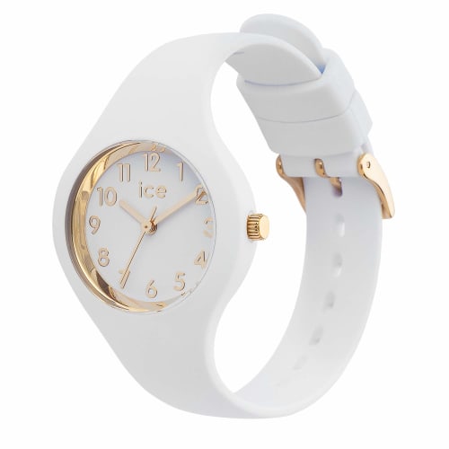 Authorized Ice-watch Women's Watch 015341 ICE glam White Gold Numbers Extra Small