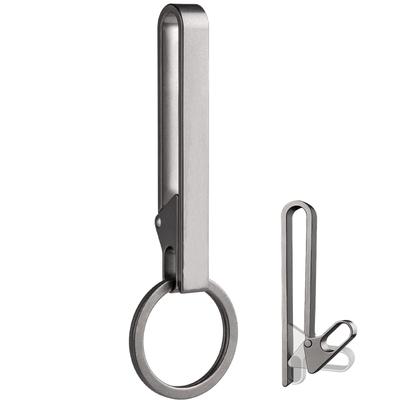 TIMULTI Titanium Keychain, Belt Clip, Carabiner, Belt Hook, Anti-Fall, Stylish Men's Keychain with Key Ring