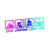 Love Camping, Love Life. Car Sticker Decoration Waterproof For Window And Bumper Stickers Of Cars, Trucks And Motorcycles