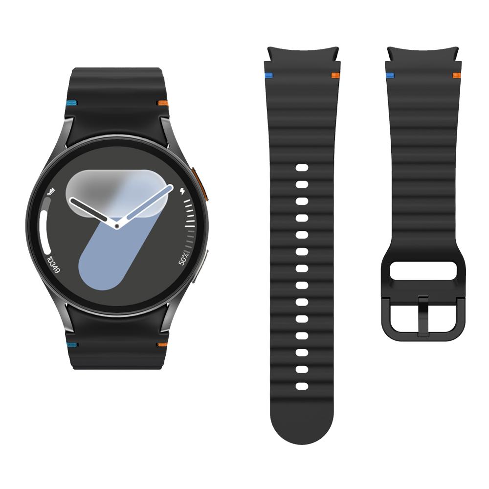Silicone Strap for Samsung Galaxy 7 FE 6 5 4 40mm 40mm/6 Classic/5 pro 45mm 47mm 43mm No Gaps Bracelet for Watch 7 6 Accessories