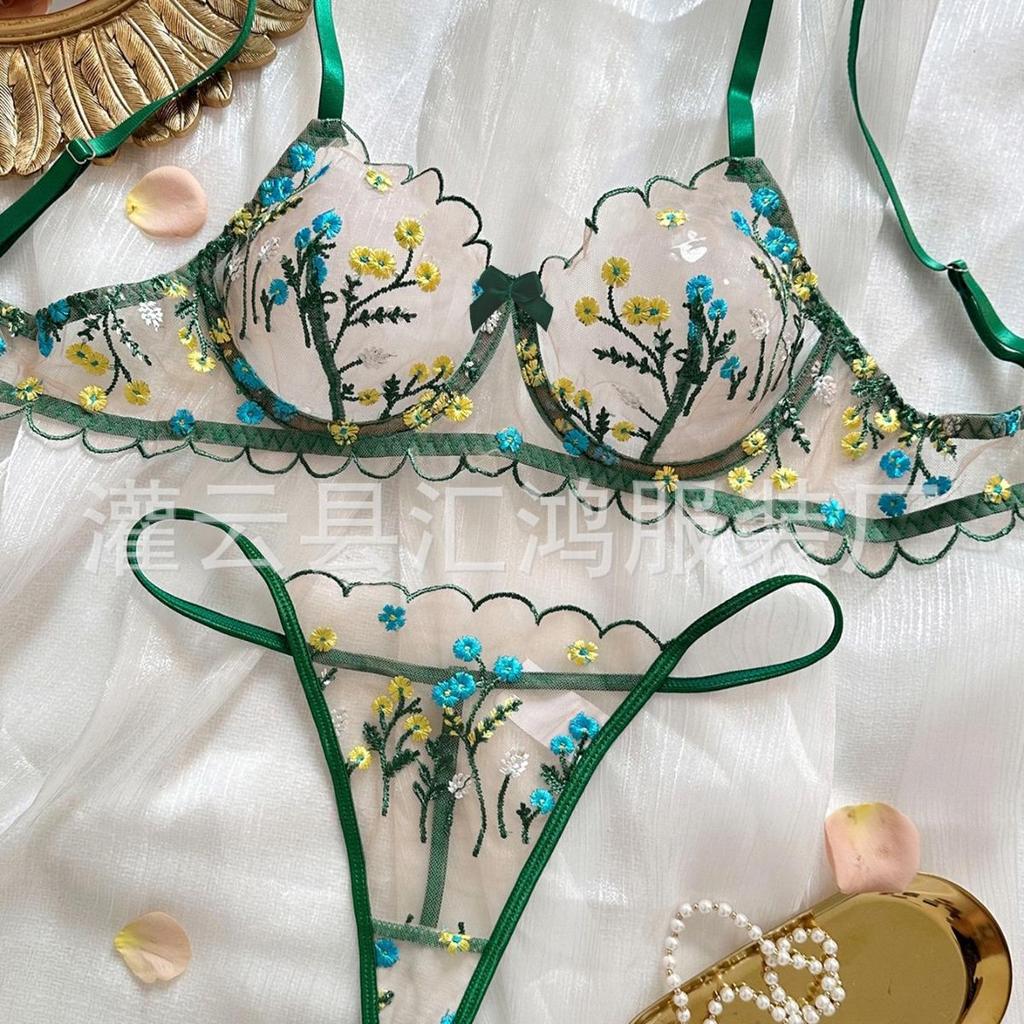 2024 Sexy & Comfy Embroidered Floral Mesh Lingerie - Sweet Style