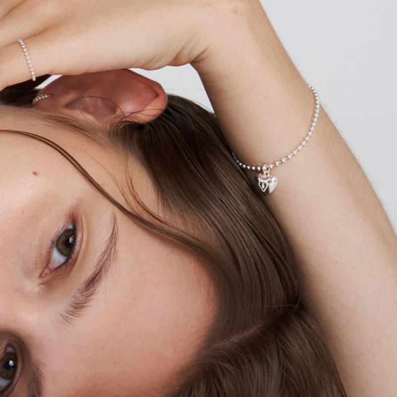 OOV HEART VOLUME PENDANT BALL B (Silver)