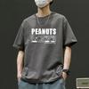 Peanuts Mans Short Sleeves T-shirt O-neck Cotton Casual Pullovers Tee
