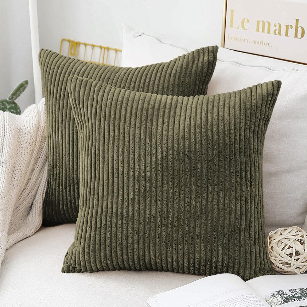 Mjuk Plysch Flanell Kuddfodral Manchestertyg Kuddfodral 40X40 45X45 50x50cm Fluffigt Soffkuddfodral för Soffa Vardagsrumsinredning