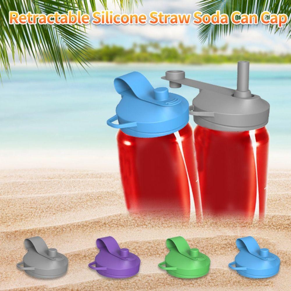 Auslaufsicherer Getränkedosendeckel mit Teleskopstrohhalm Dosendeckel für Soda für Dosengetränke
