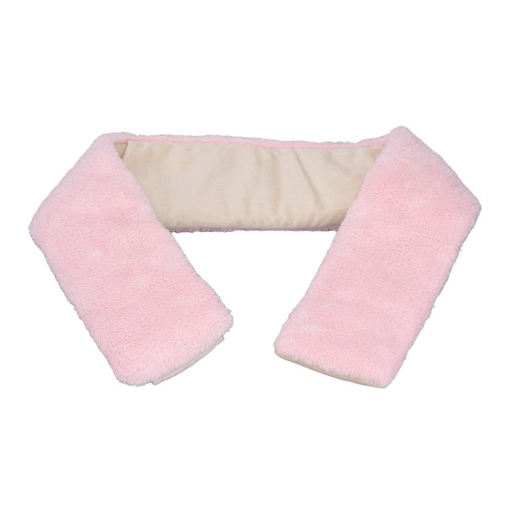 Electric Heating Scarf Evenly Heating Comfortable Skin Friendly Short Plush Pink USB Heated Scarf for Winter