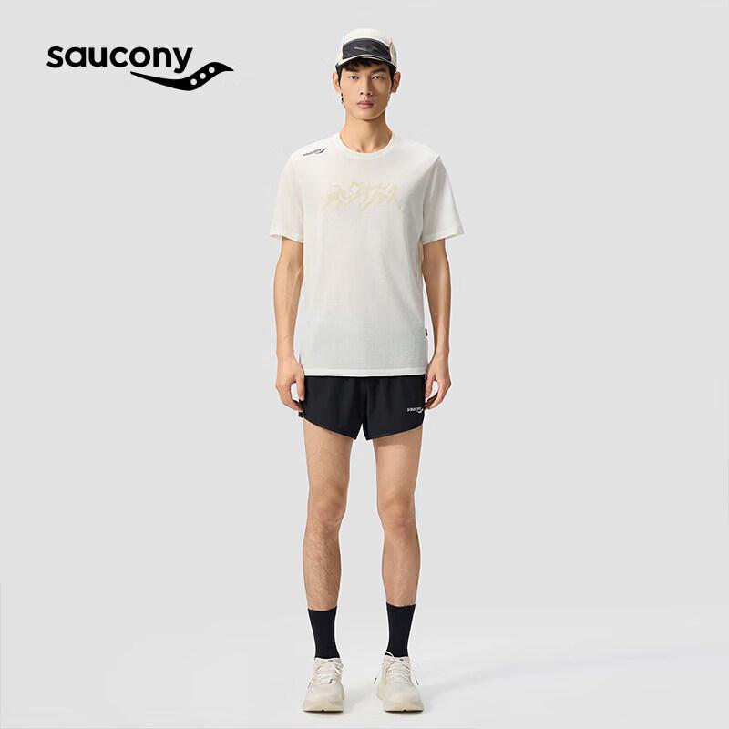 SAUCONY Men's Merino Wool Anti-Sweat Running Short Sleeve Tee
