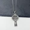 Vintage Celtic Cross Titanium Steel Pendant Necklace for Men - Gothic Punk Style