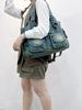 Denim Bag Women'S Wash Retro Messenger Bag Multi-Pocket Shoulder Bag Large Capacity Tote Bag