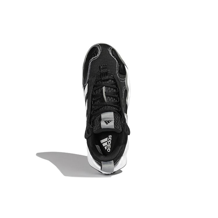 Adidas Exhibit B Round Toe Comfortable Shock Absorption Non-Slip Wear-Resistant Support Low-Top Basketball Shoes Unisex Sneaker Black Gray GZ9551
