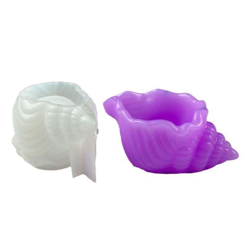 Silicone Mould for DIY Seashells Snail Ornament Storage Box Resin Mold Perfect for Jewelry Holder Mold Home Decoration