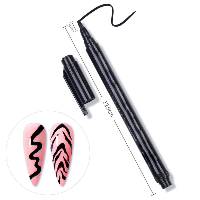 1PC Nail Art Pinsel mit ultrafeinen Zeichenlinien Kanten Schnelltrocknend Wasserdicht Acryl Marker Stift Graffiti Stift