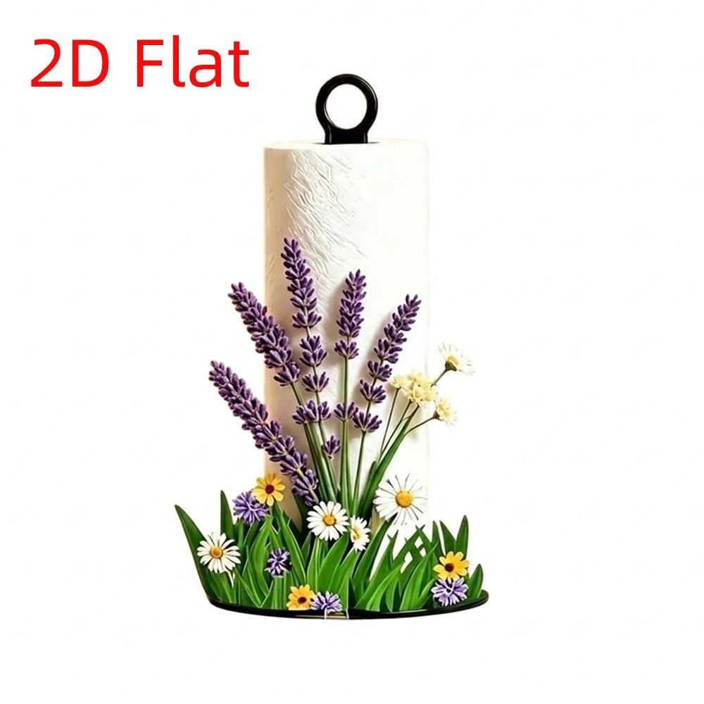 Freestanding Christmas Paper Towel Holder Acrylic Wood Base Kitchen Roll Dispenser Living Room