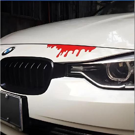 Car Sticker Blood Drop Funny Reflective Red Blood Bleeding Rear Front Headlight Decal Taillight Cover Motorcycle Accessories