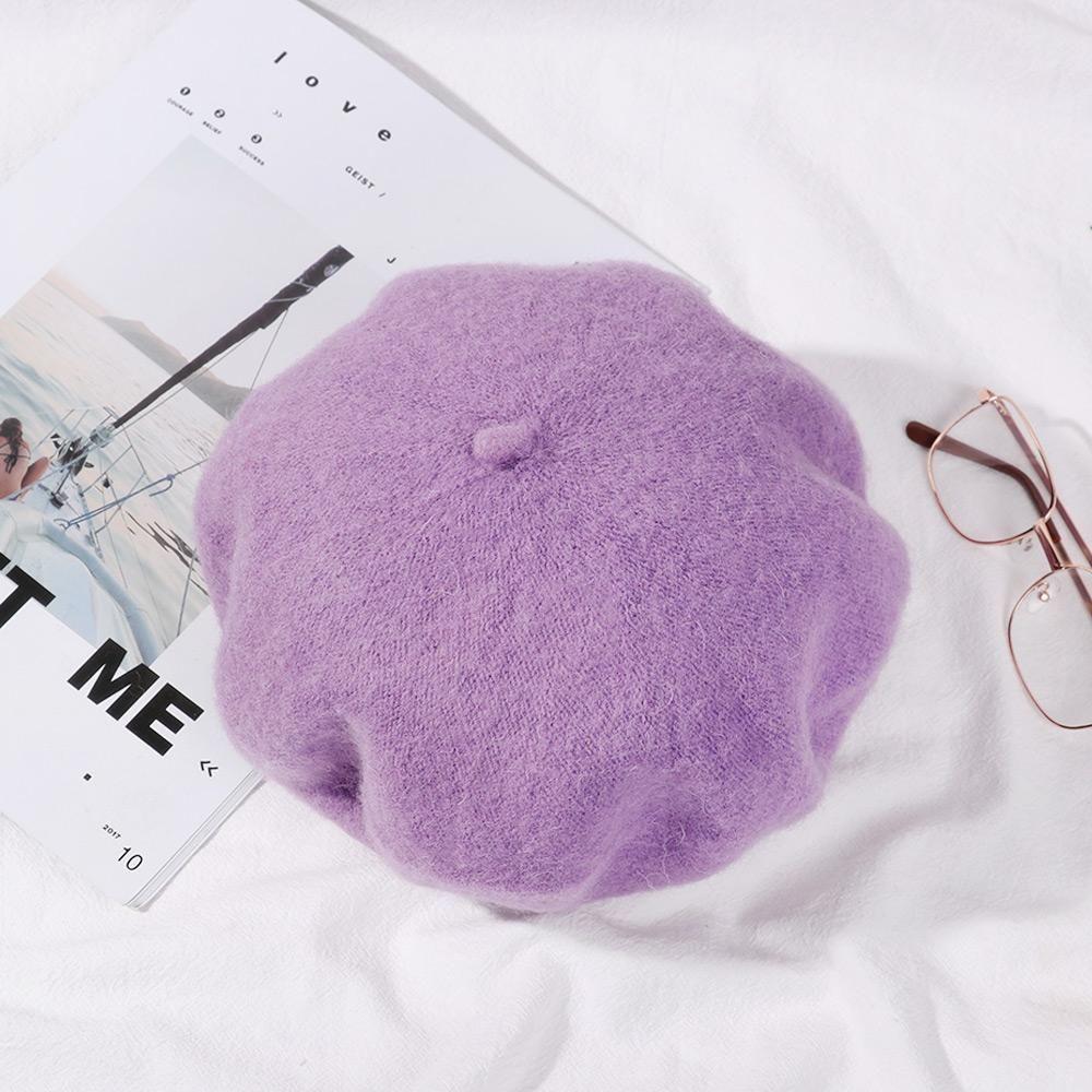 Girls Winter Warm Beanie Felt Berets Autumn Hat Wool Beret Cap Pumpkin Felt Headgear
