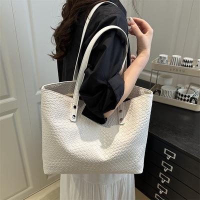 Sommer neue Mode einfach einfarbig vielseitig lässig Pendeln große Kapazität tragbar Schulter Achsel Tragetasche