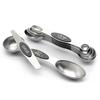 LMETJMA 7pcs/set Magnetic Measuring Spoons Set with Leveler Stainless Steel Double-Sided Measuring Spoons Set for Cooking Baking