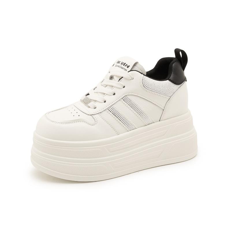 2573 inner height increase white shoes women's new versatile skirt small thick baseplate shoes women
