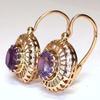 Chenrui Zircon Gem Flower Multi-layer Retro Earrings