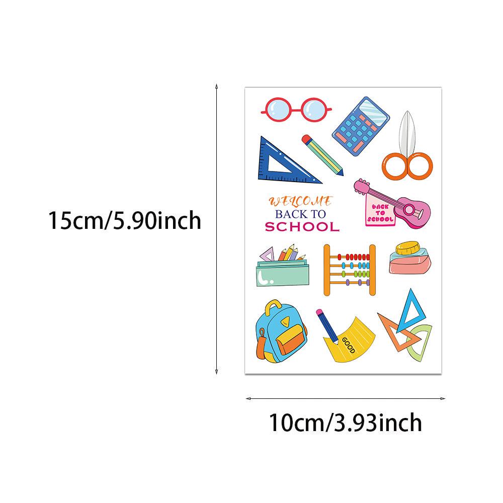 8-Sheet Cartoon Back-to-School Reward Stickers for Phone Cases and Notebooks